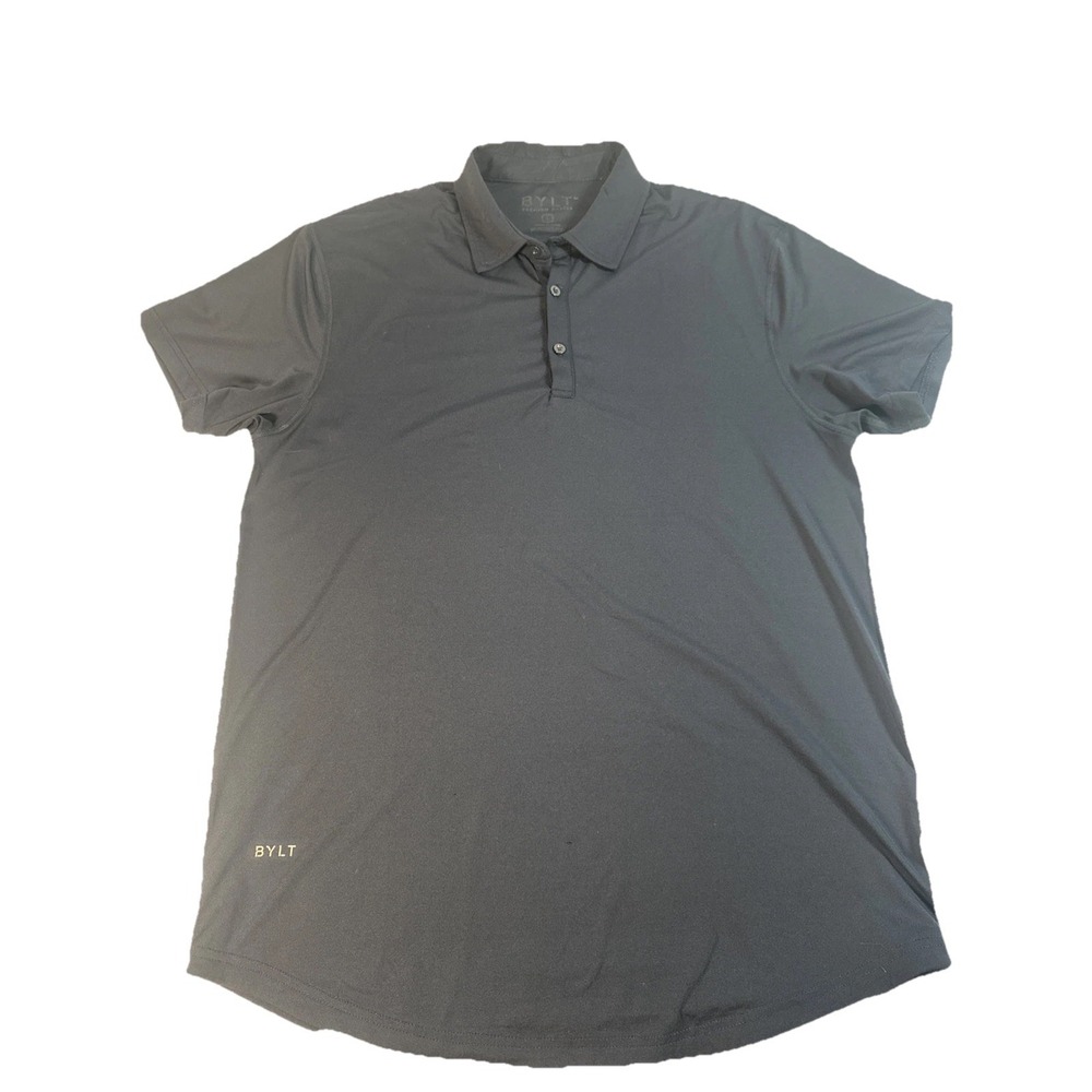 Bylt Premium Basics Lux Polo Shirt Navy Blue Athletic Mens Size XL